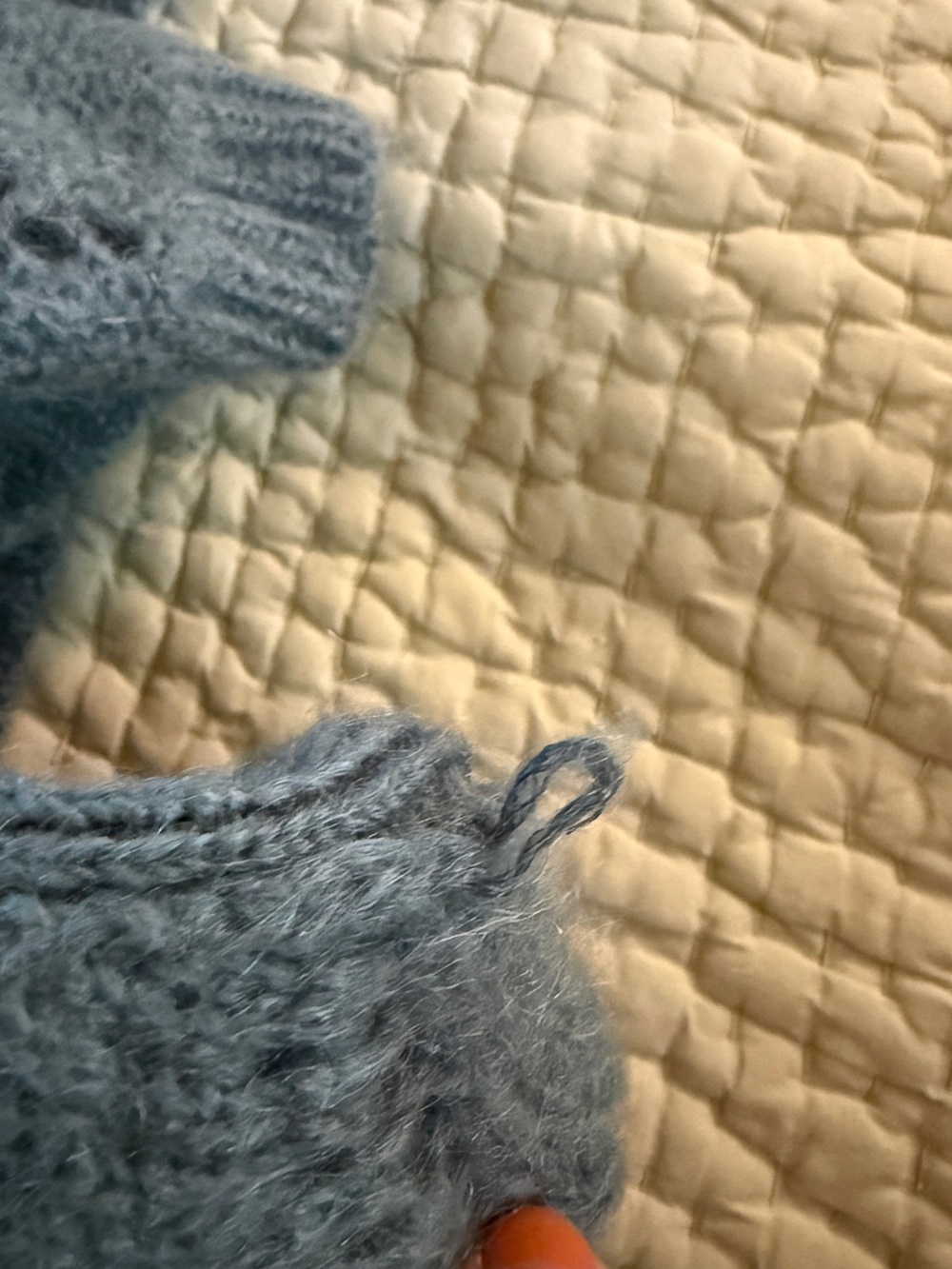 Sézane Knit Openwork Button-Front Sweater Cardigan — Teal Blue - Picture 6 of 6